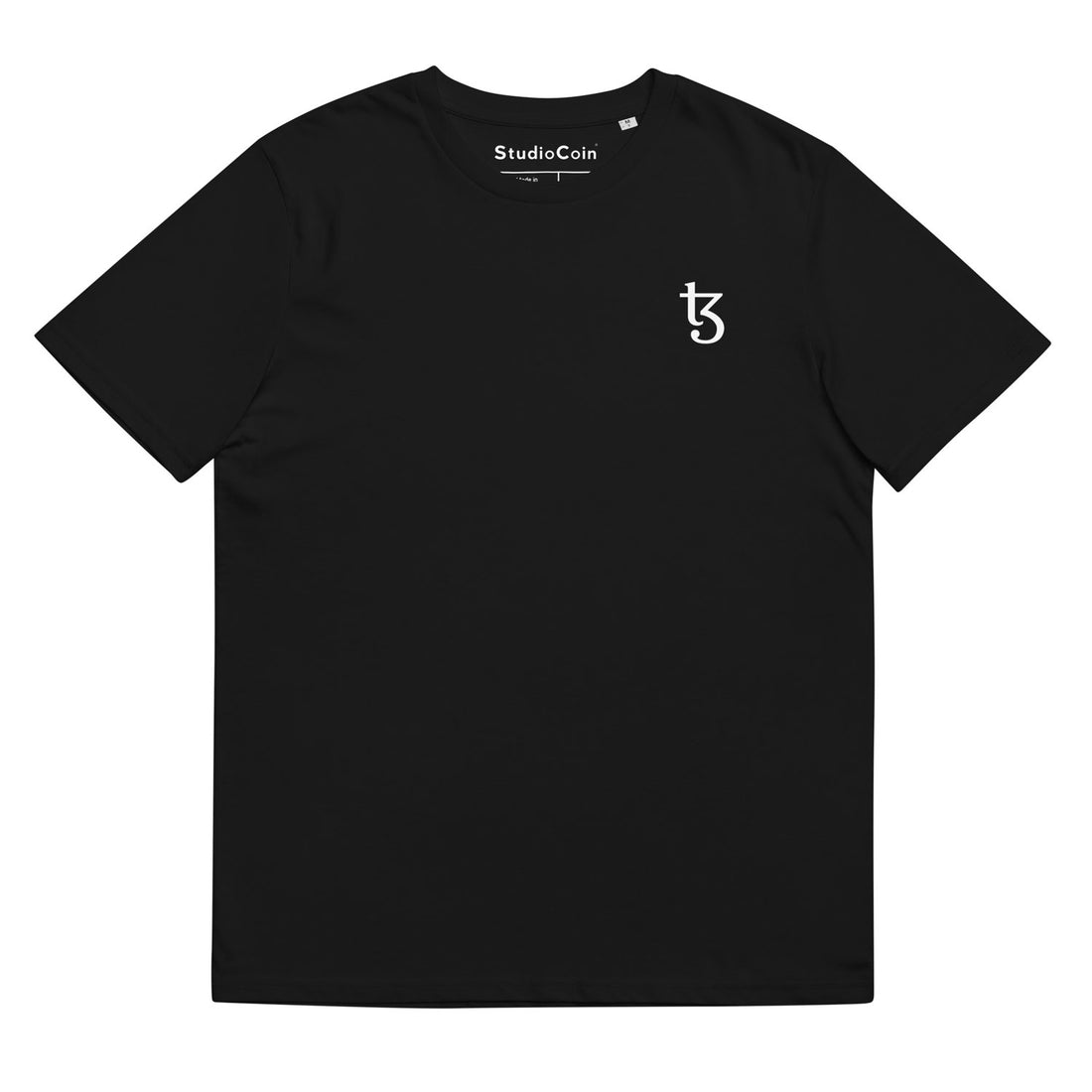tezos logo t shirt black crypto tshirt