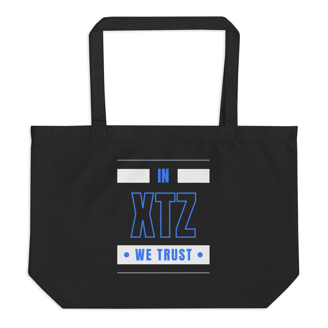 tezos black large totebag