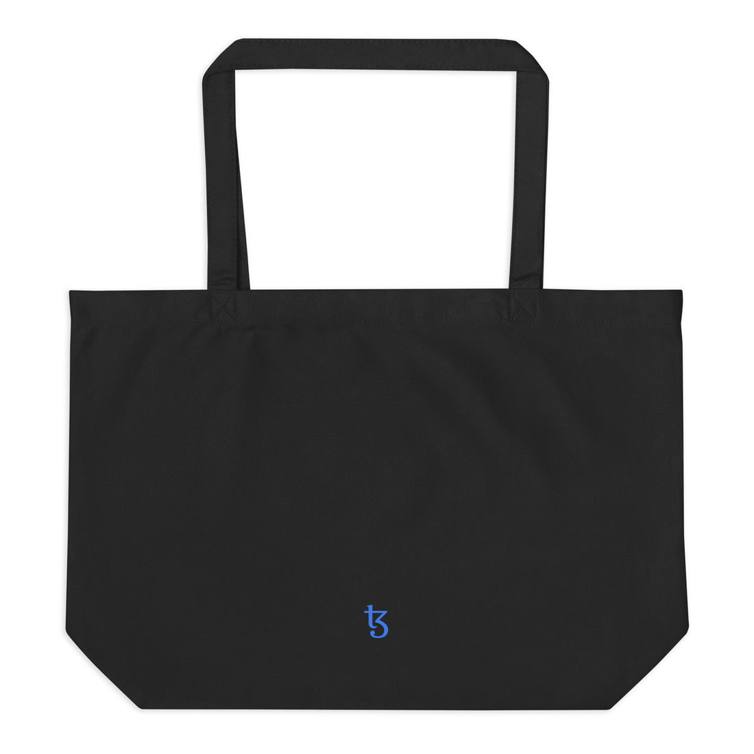 tezos black logo tote bag