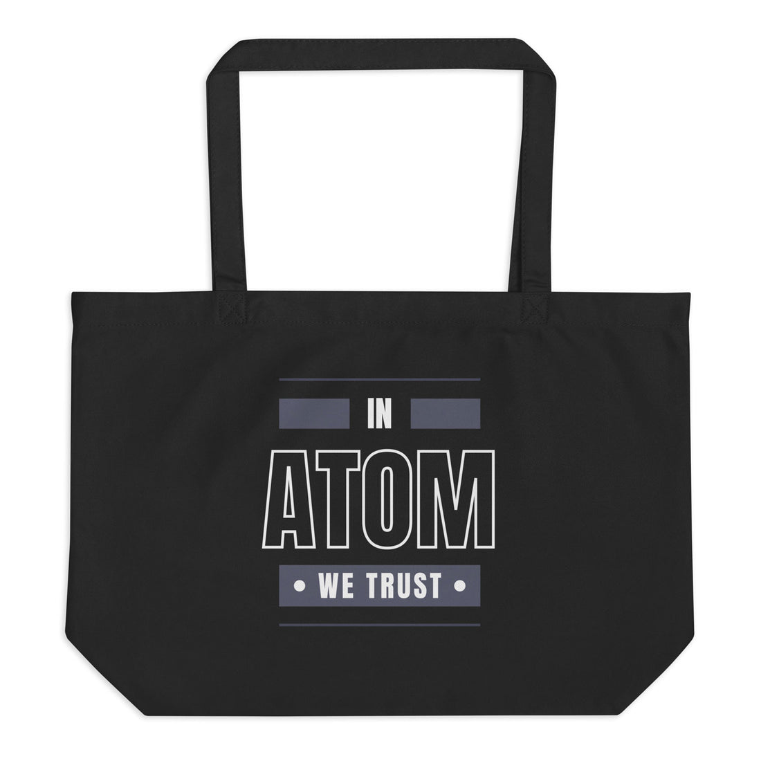 atom large tote bag black