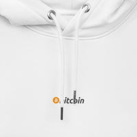 bitcoin back graphic hoodie white