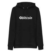 bitcoin logo hoodie black