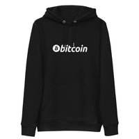 bitcoin logo hoodie black