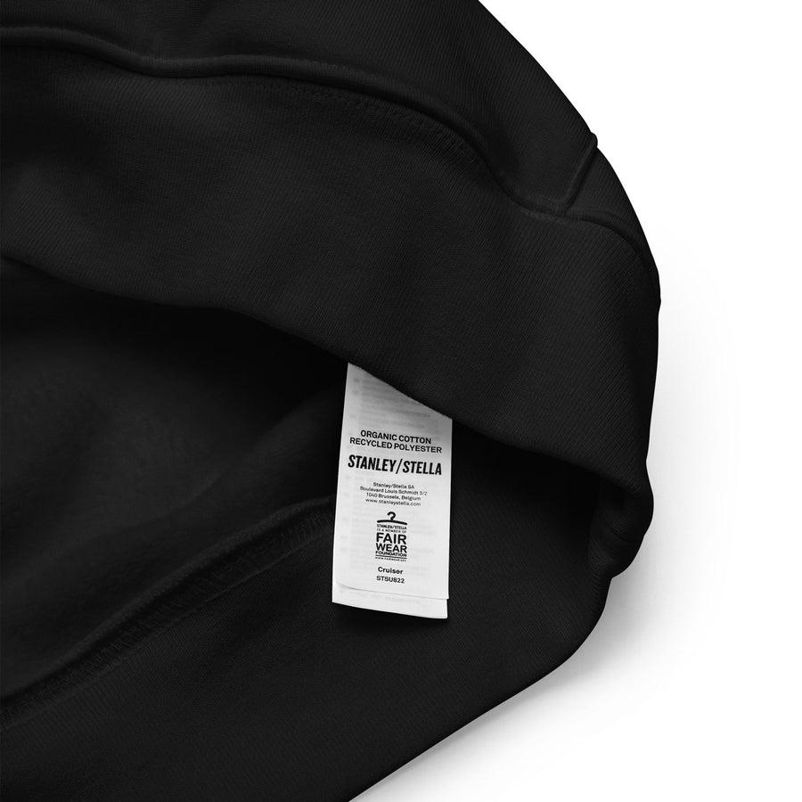 bitcoin merch black logo hoodie