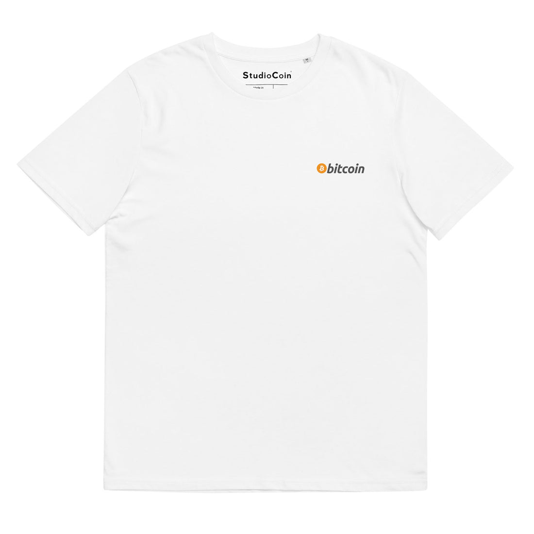 bitcoin logo tshirt white