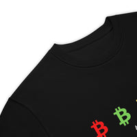 bitcoin btc color logo graphic crewneck black
