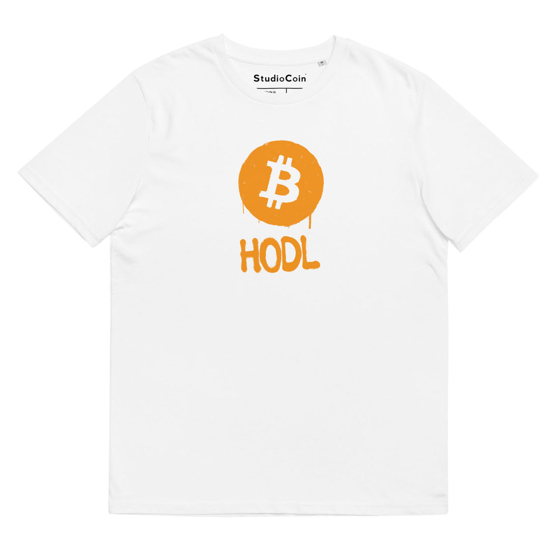 btc bitcoin logo graffiti design tshirt white  