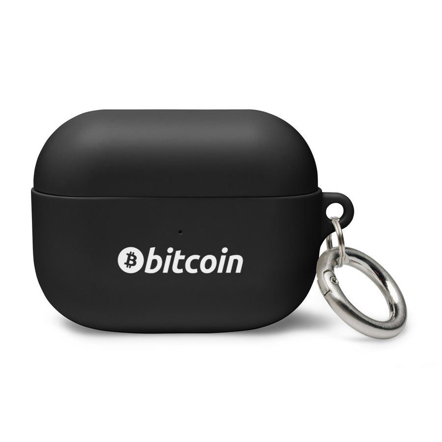 bitcoin btc logo airpods pro case black
