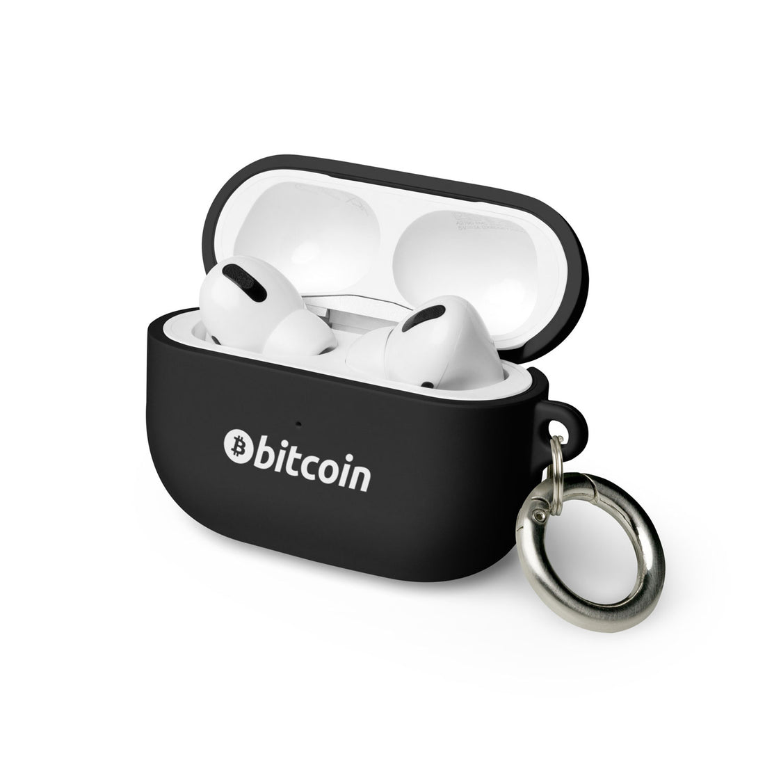 bitcoin btc logo airpods pro case black