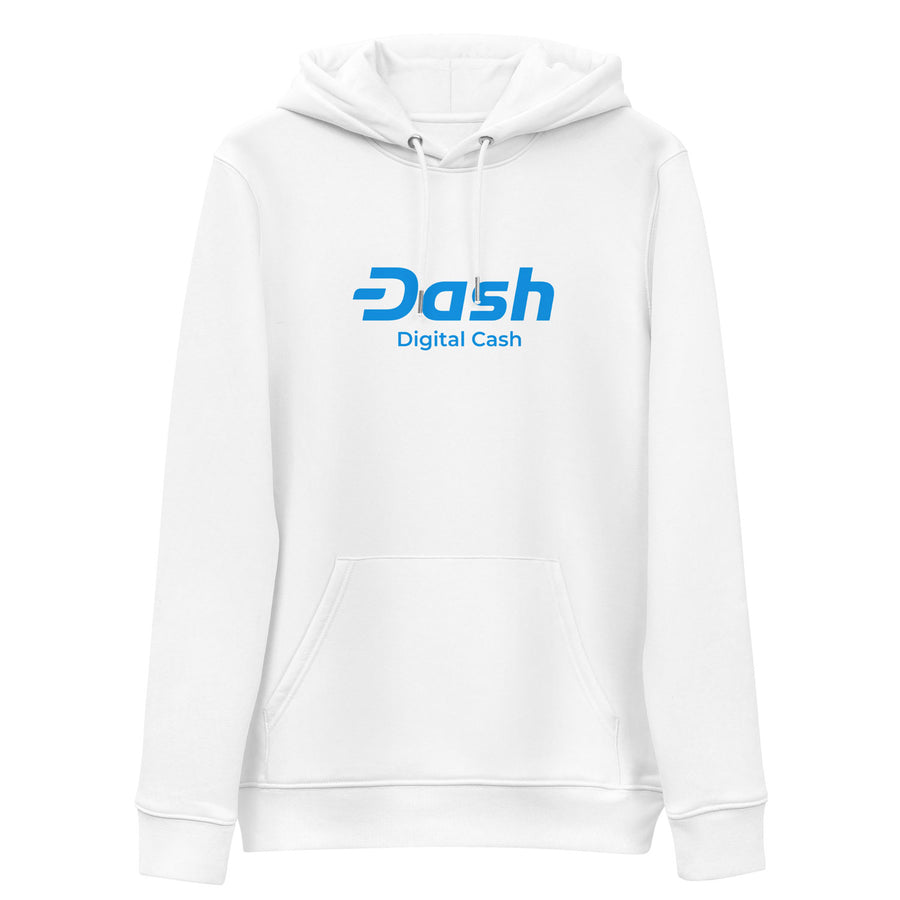 dash digital cash logo hoodie white