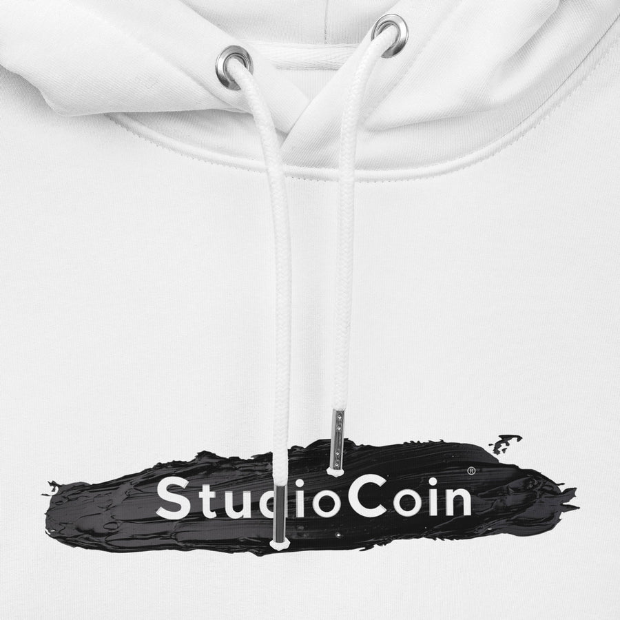 studio coin logo hoodie white