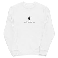 ethereum logo crewneck white