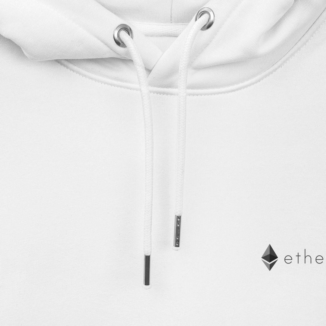 logo hoodie ethereum white