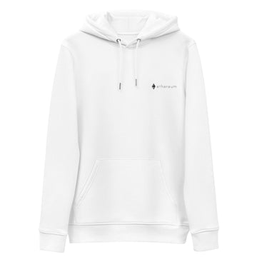 ethereum classic logo hoodie white