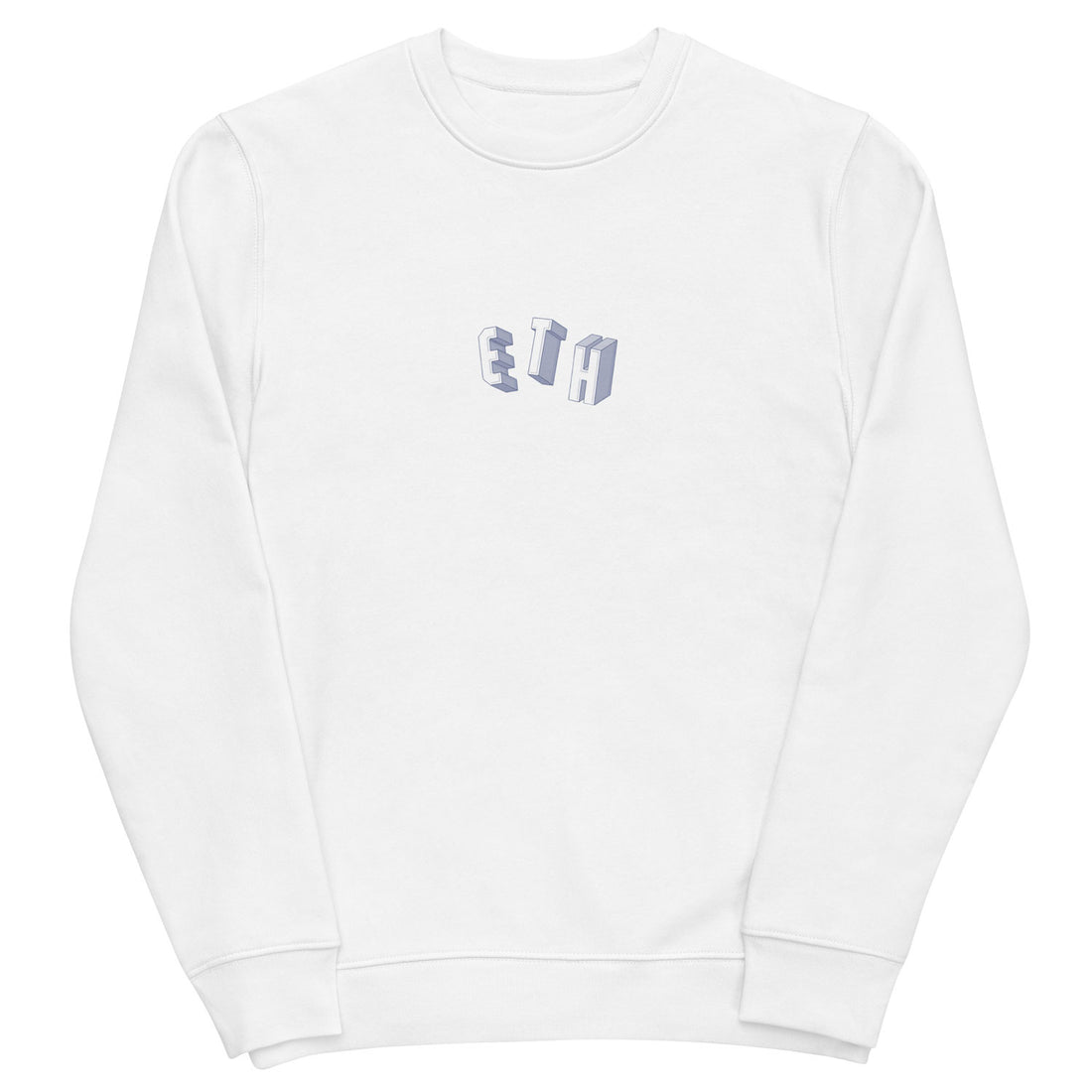 ethereum graphic crewneck white