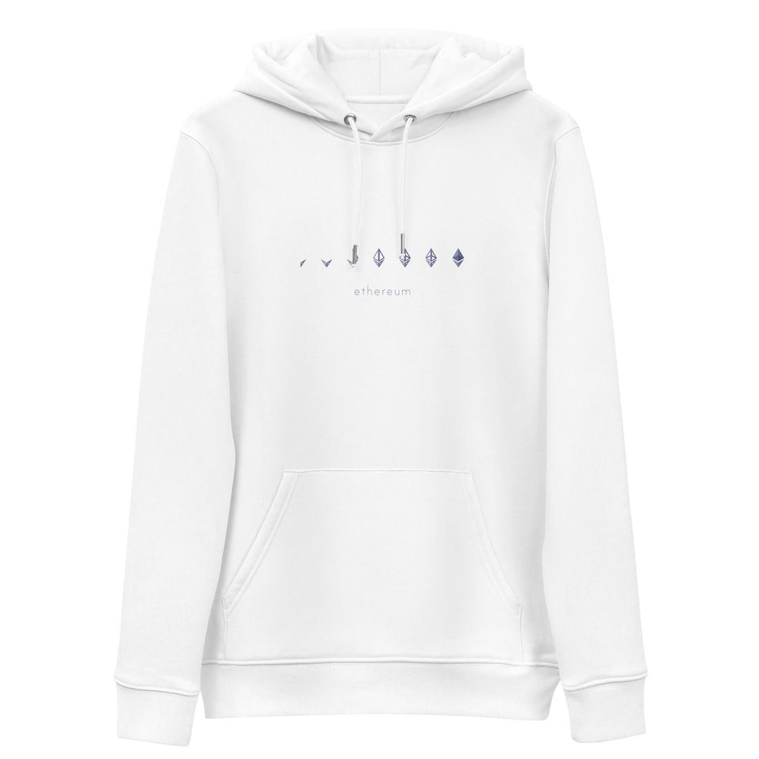 ethereum graphic logo hoodie white
