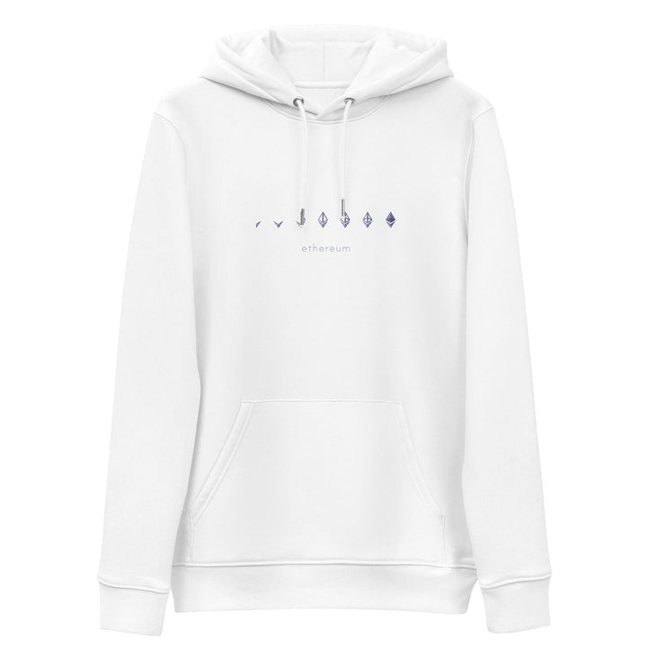 ethereum graphic logo hoodie white