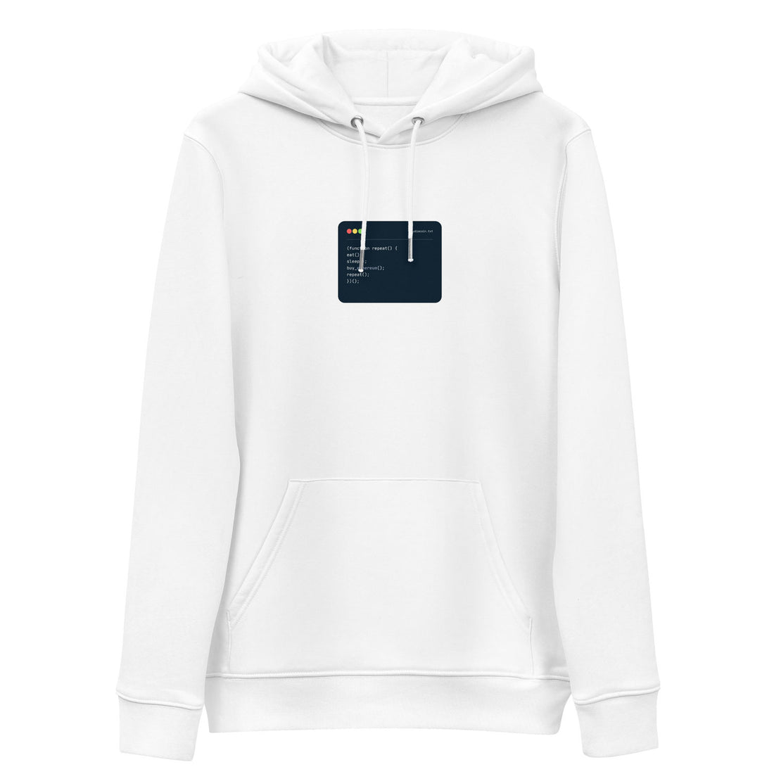 ethereum code graphic hoodie white 