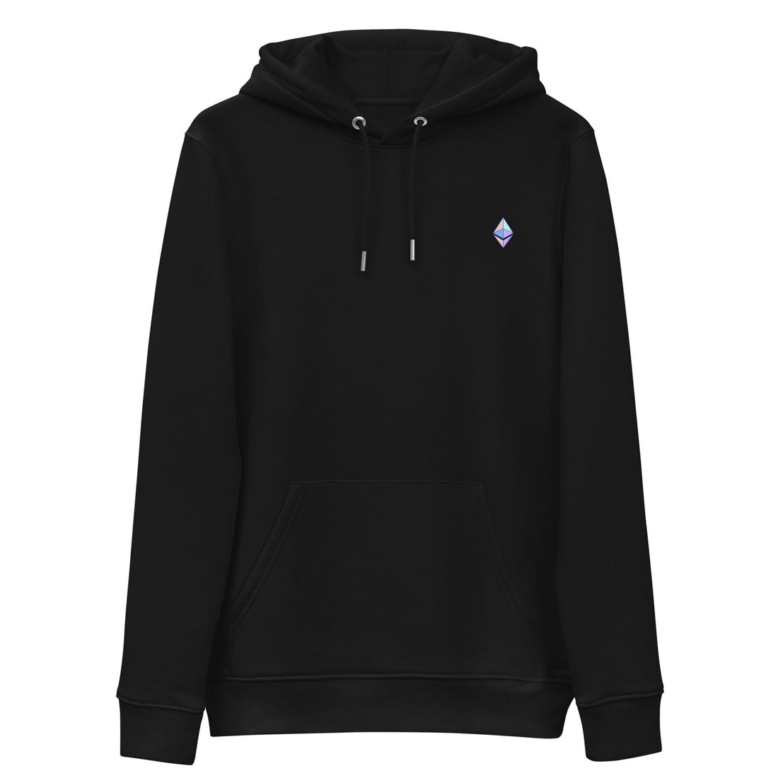 ethereum logo hoodie black