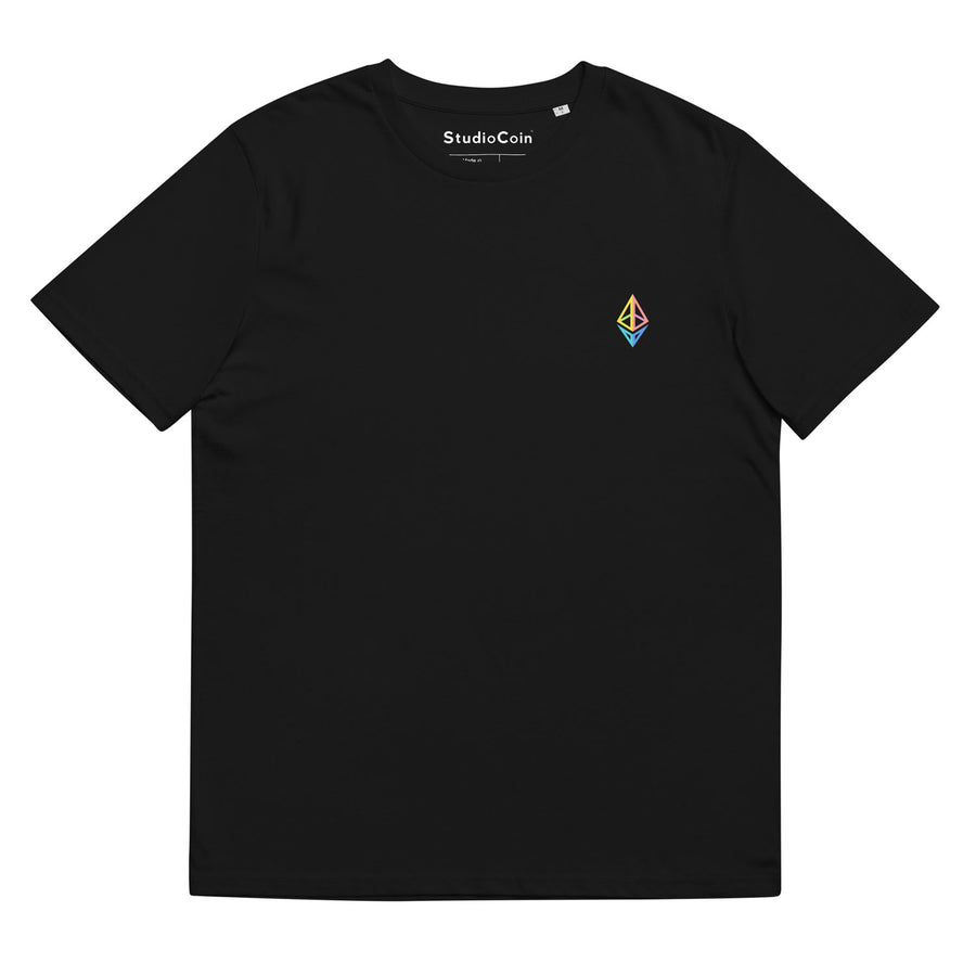 ethereum rainbow logo tshirt black