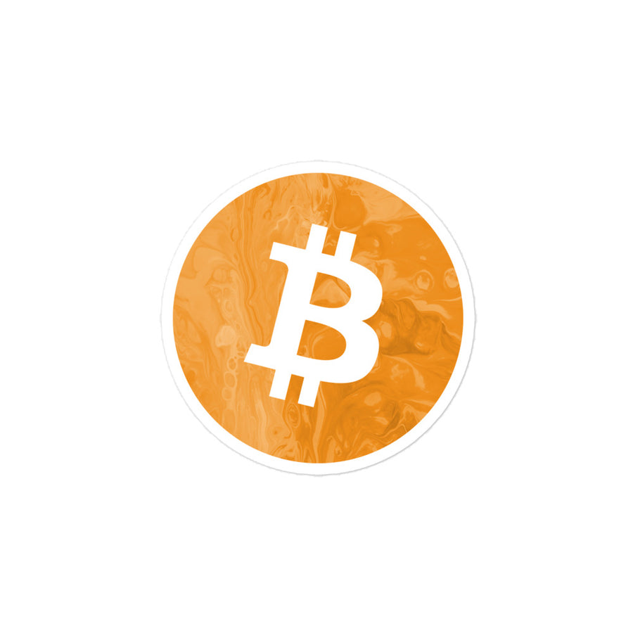 bitcoin logo sticker