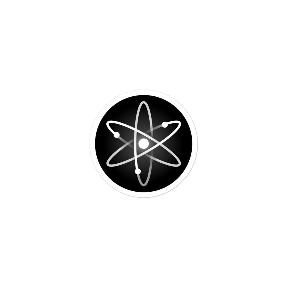 atom logo sticker