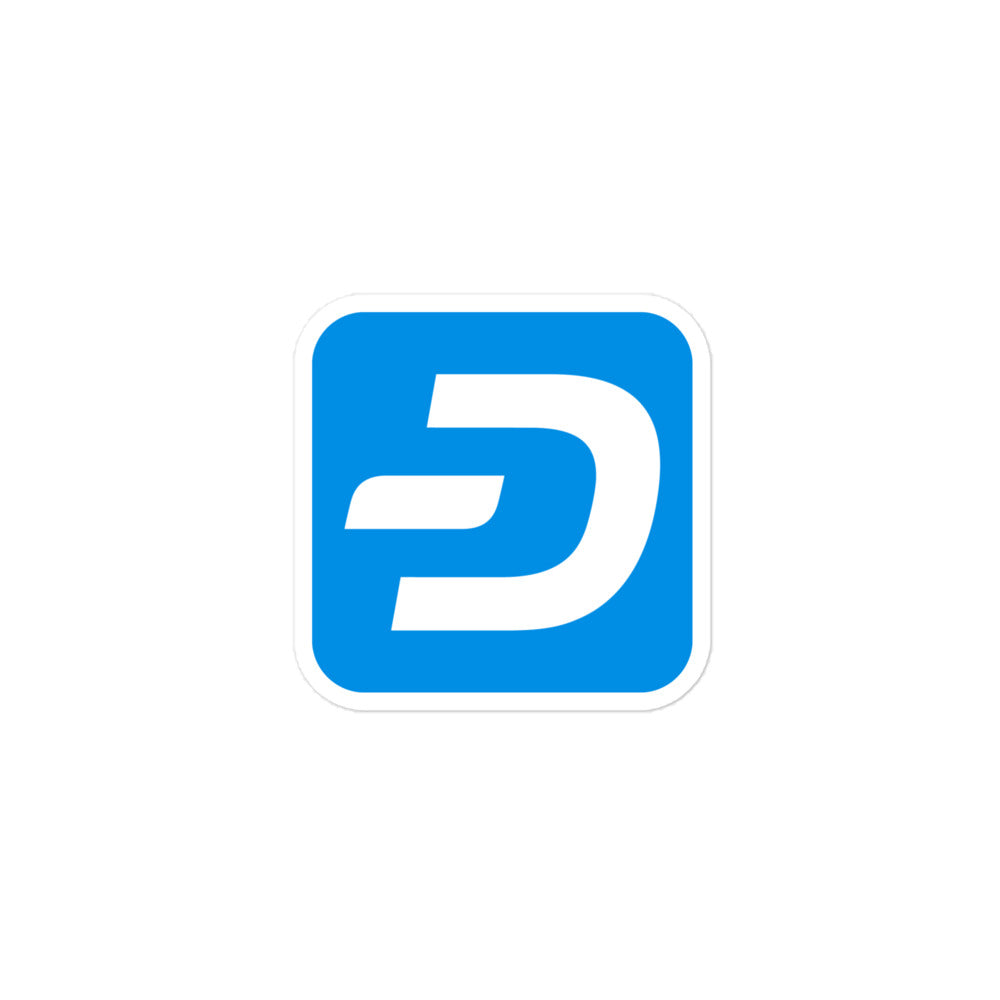dash crypto logo sticker