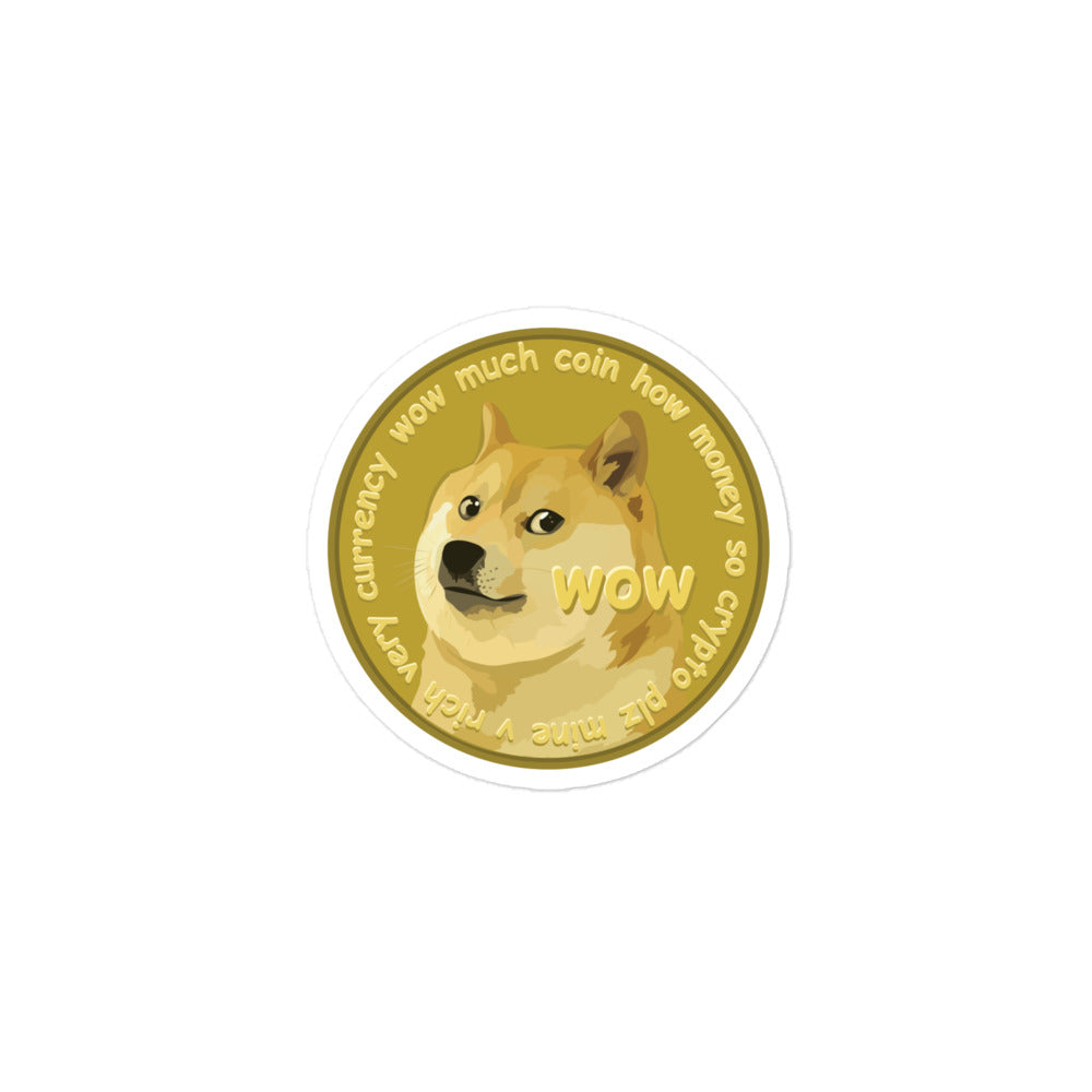 dogecoin logo sticker