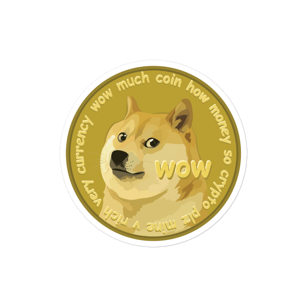 doge logo sticker