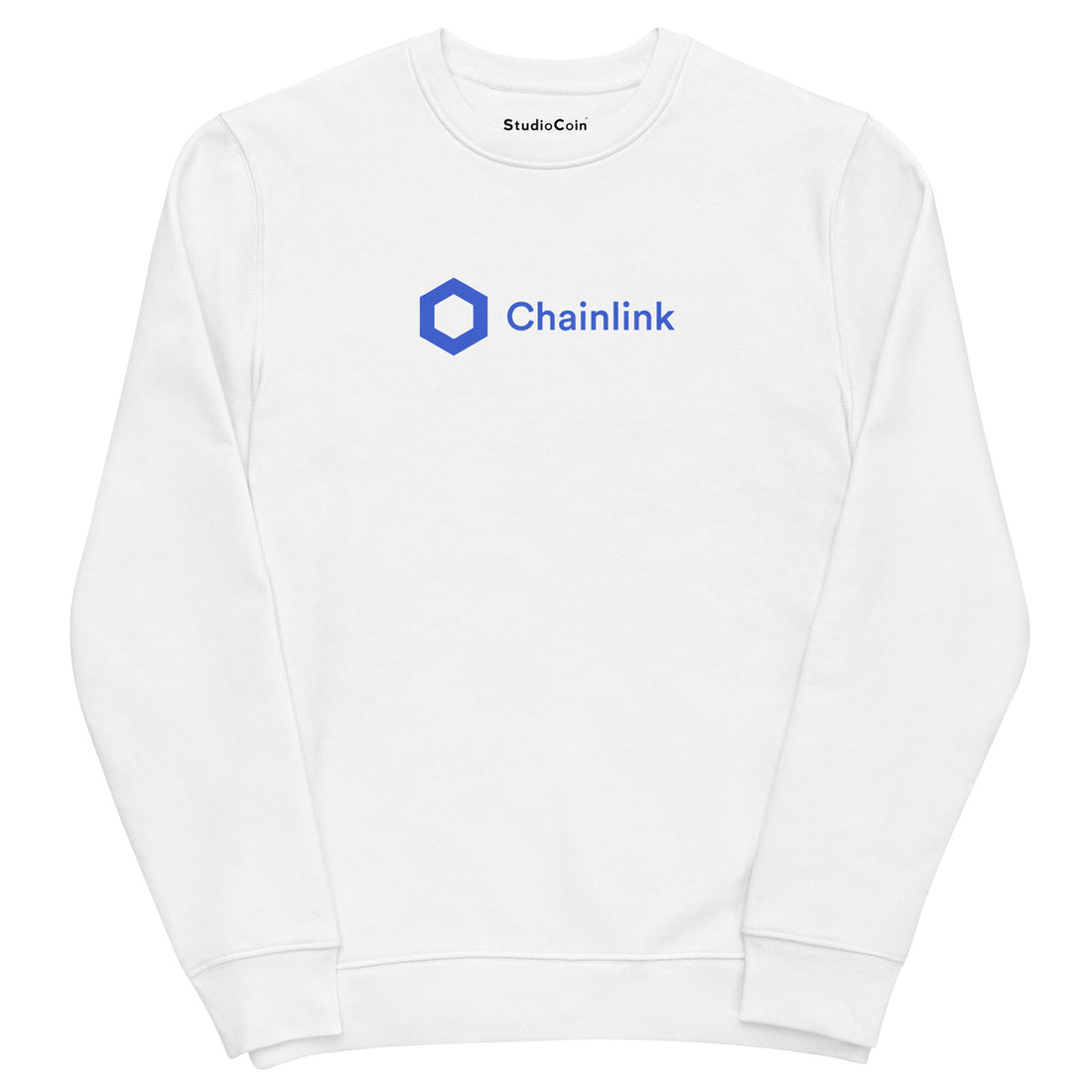 chainlink logo sweatshirt crewneck white