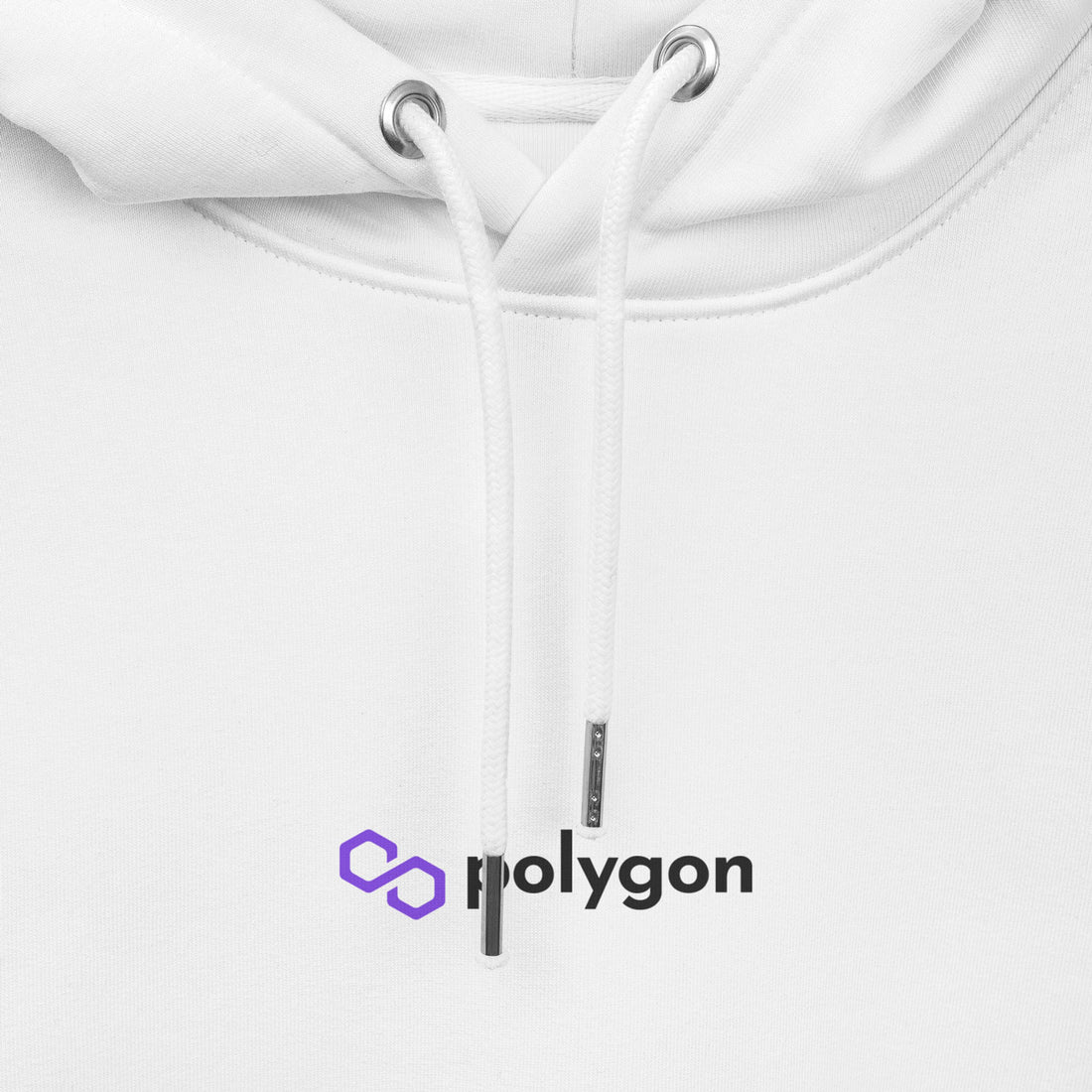polygon logo hoodie white