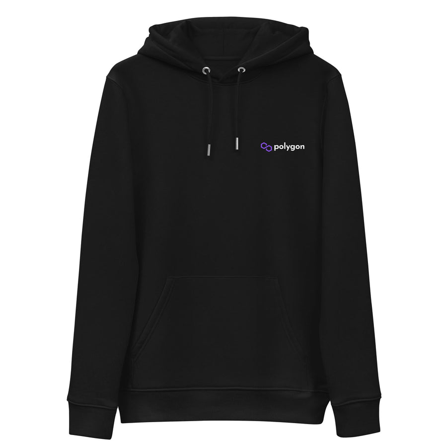 polygon logo hoodie black