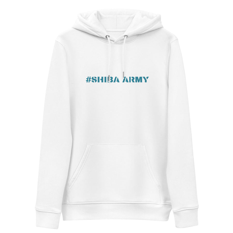 shiba army hoodie white