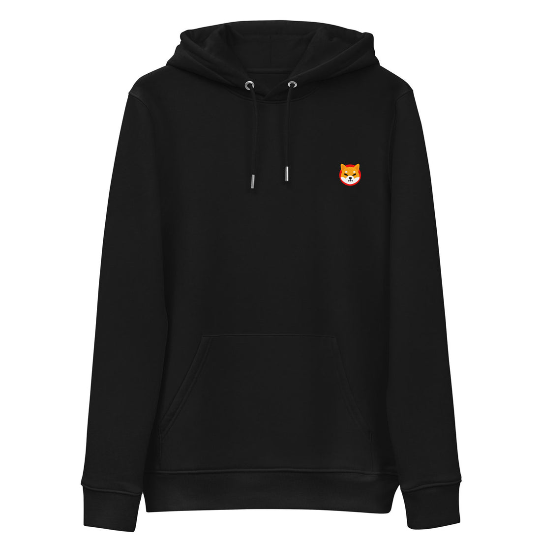 shiba inu logo hoodie black