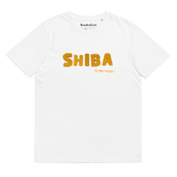 shiba inu to the moon tshirt white