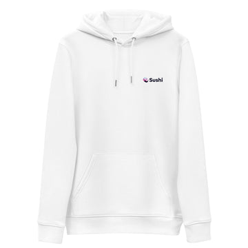 sushi swap logo hoodie white