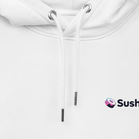 sushi swap logo hoodie white