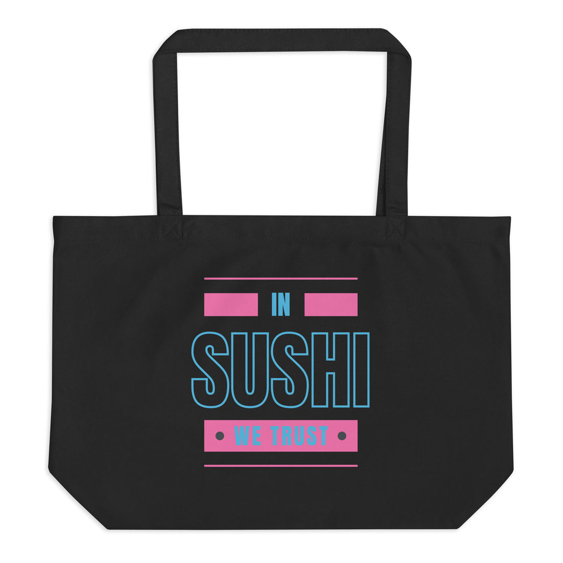 sushi swap large tote bag black