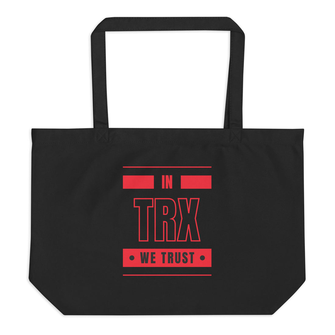 tron trx large tote bag black 