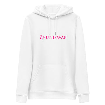 uniswap big logo hoodie white 