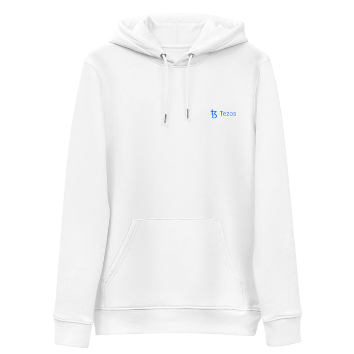 tezos classic logo hoodie white